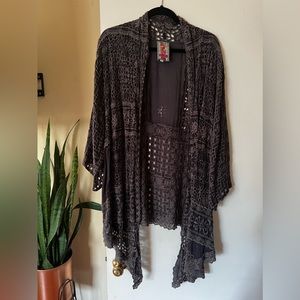 Johnny Was grey kimono size large